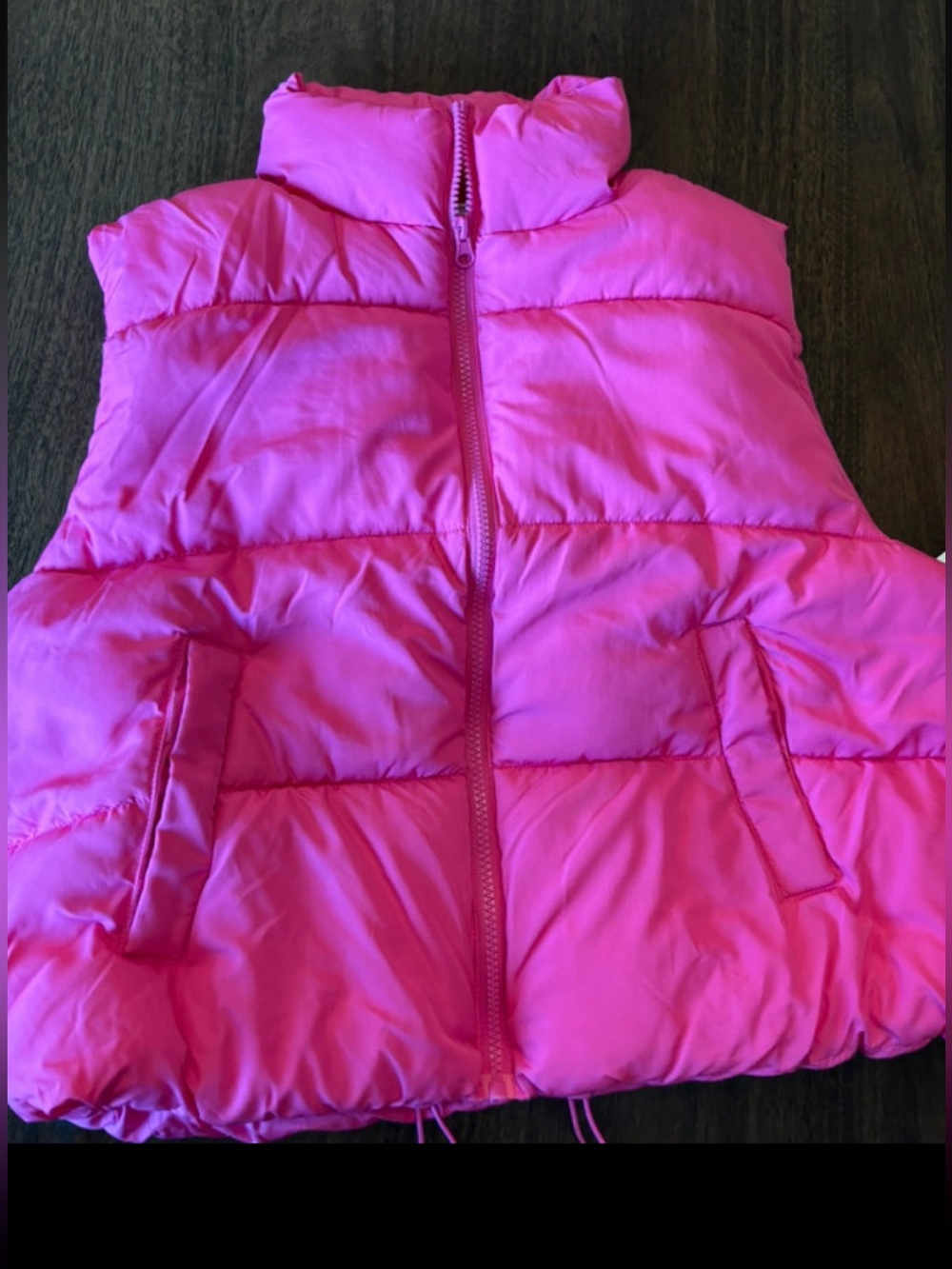 No Boundaries Jrs.X-LARGE Bright Pink Puffer Vest - Sleeveless Jacket